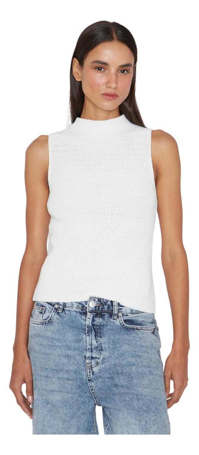 TOP ALGODÓN MUJER JACINTA TIENDA BLANCO CALA - 1