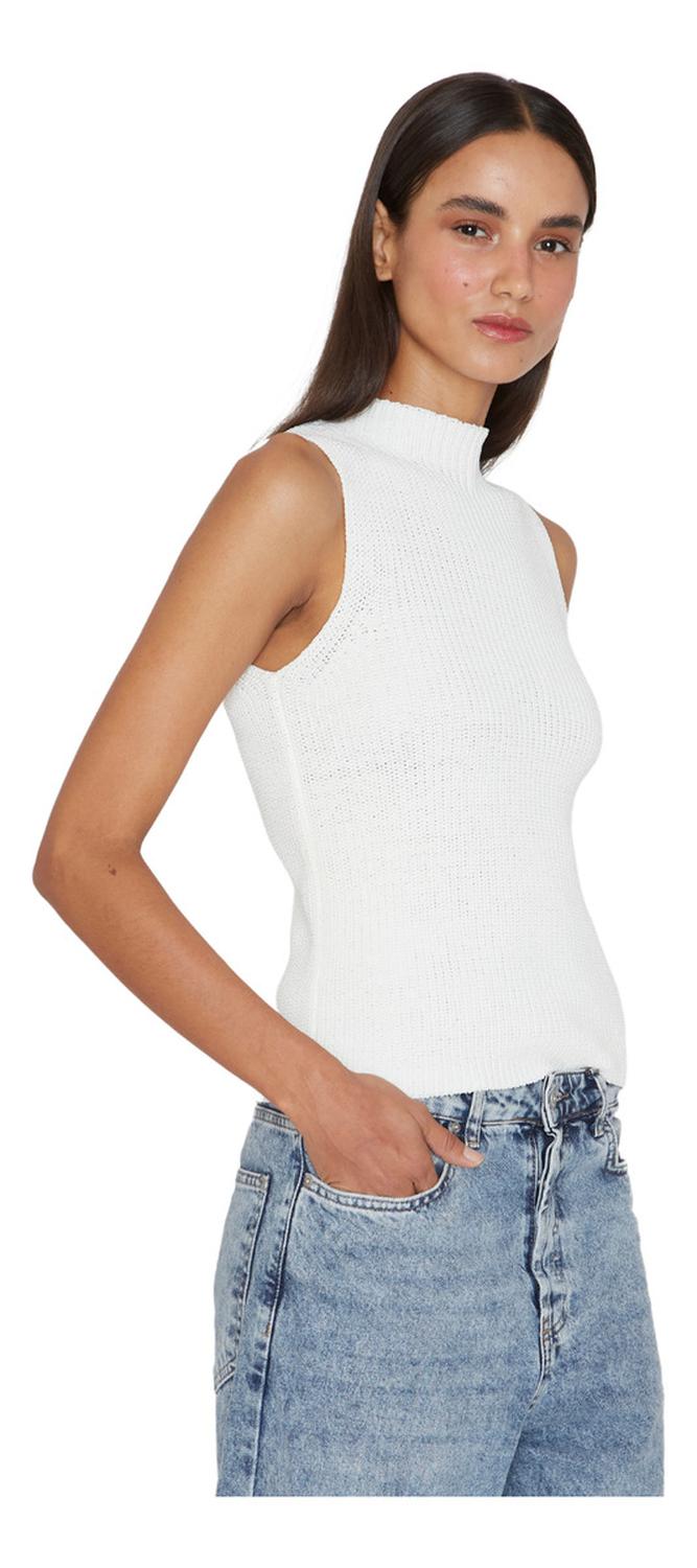 TOP ALGODÓN MUJER JACINTA TIENDA BLANCO CALA - 2