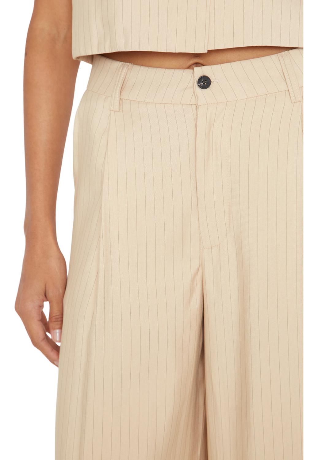 PANTALÓN MUJER JACINTA TIENDA BEIGE OXFORD RAYAS CRUDO - 6