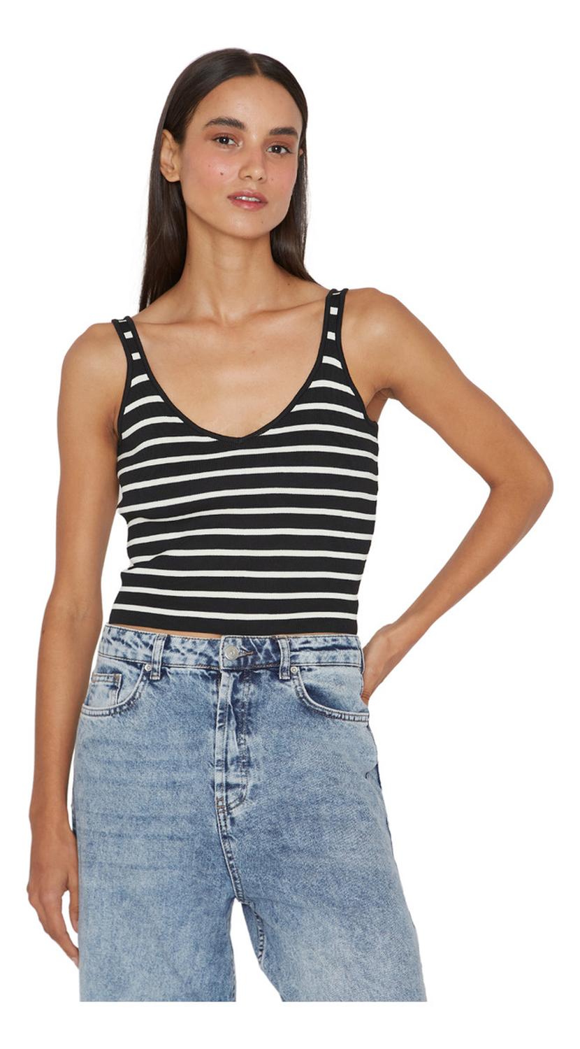 TOP MUJER JACINTA TIENDA NEGRO Y BLANCO CELINE - 2