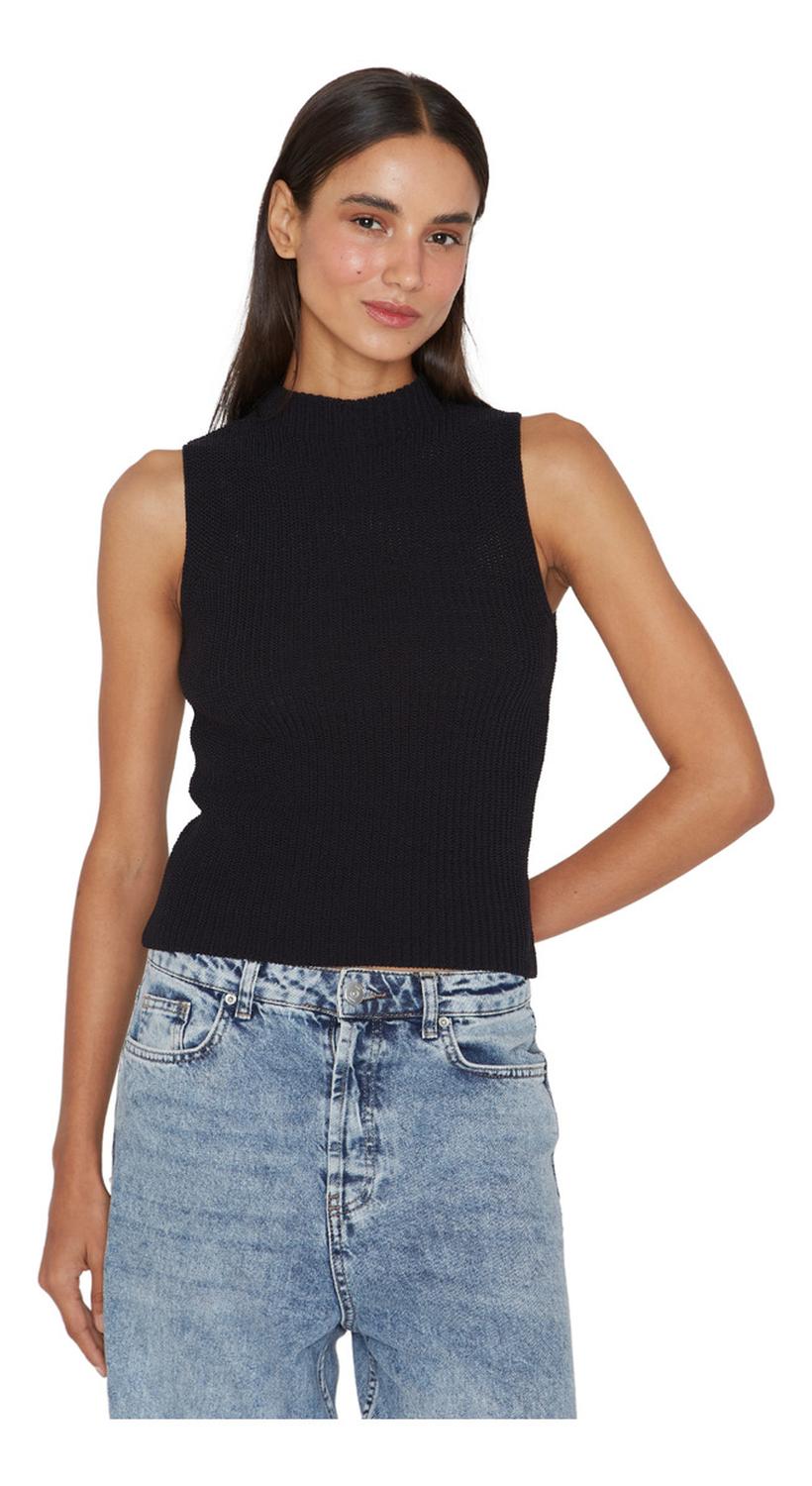 TOP ALGODÓN MUJER JACINTA TIENDA NEGRO CALA - 2