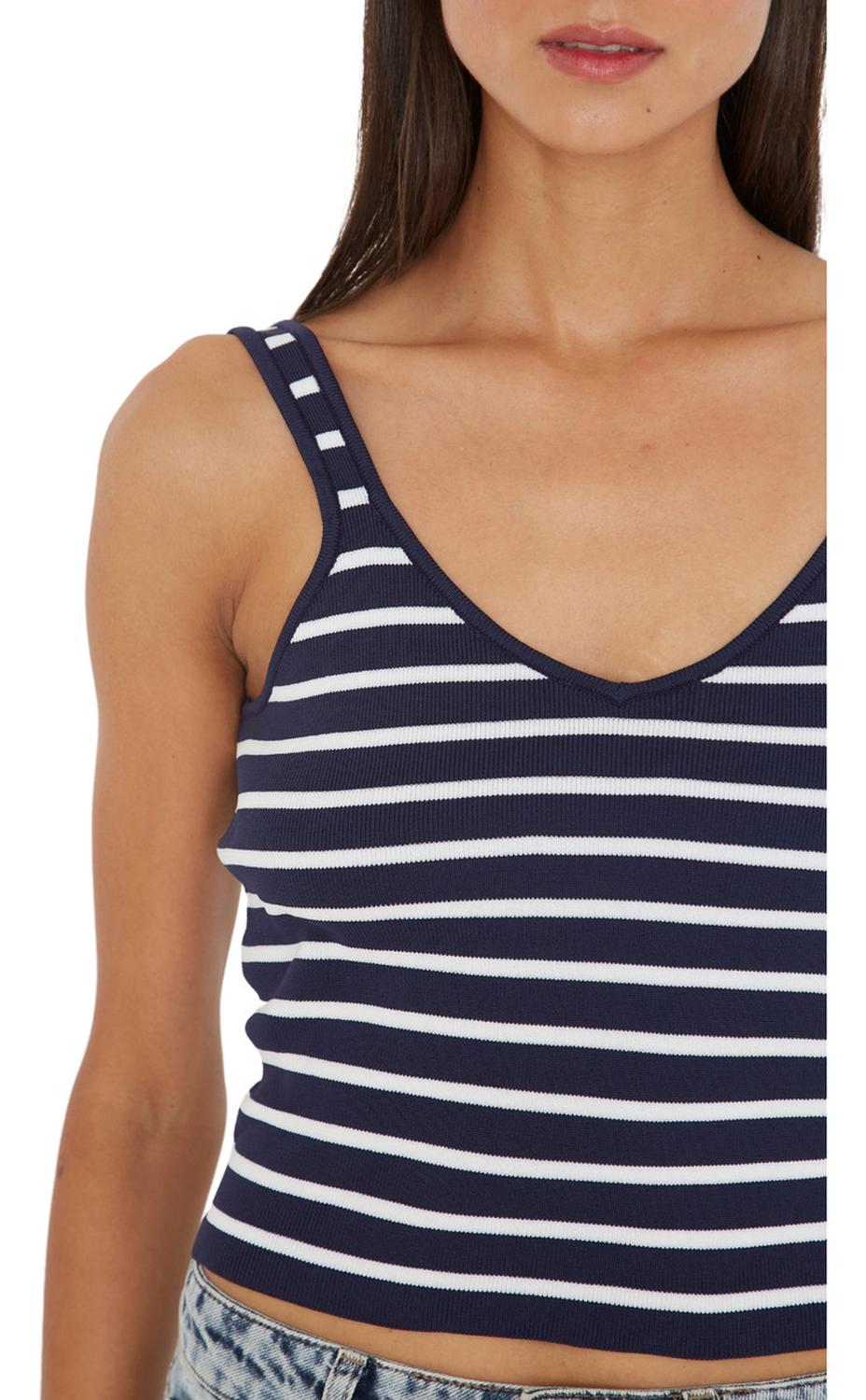 TOP MUJER JACINTA TIENDA AZUL Y BLANCO CELINE - 6
