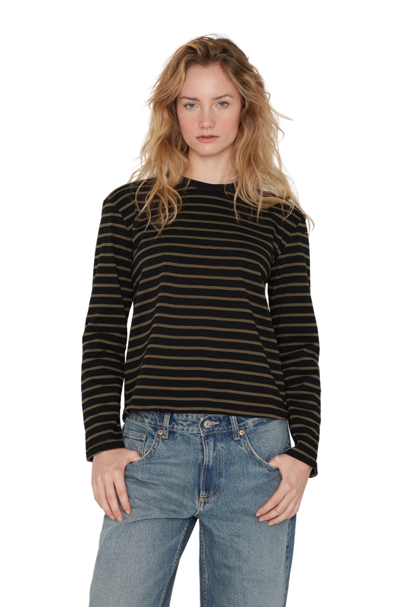 POLERA ALASKA RAYAS EN COLOR NEGRO JACINTA TIENDA - 2