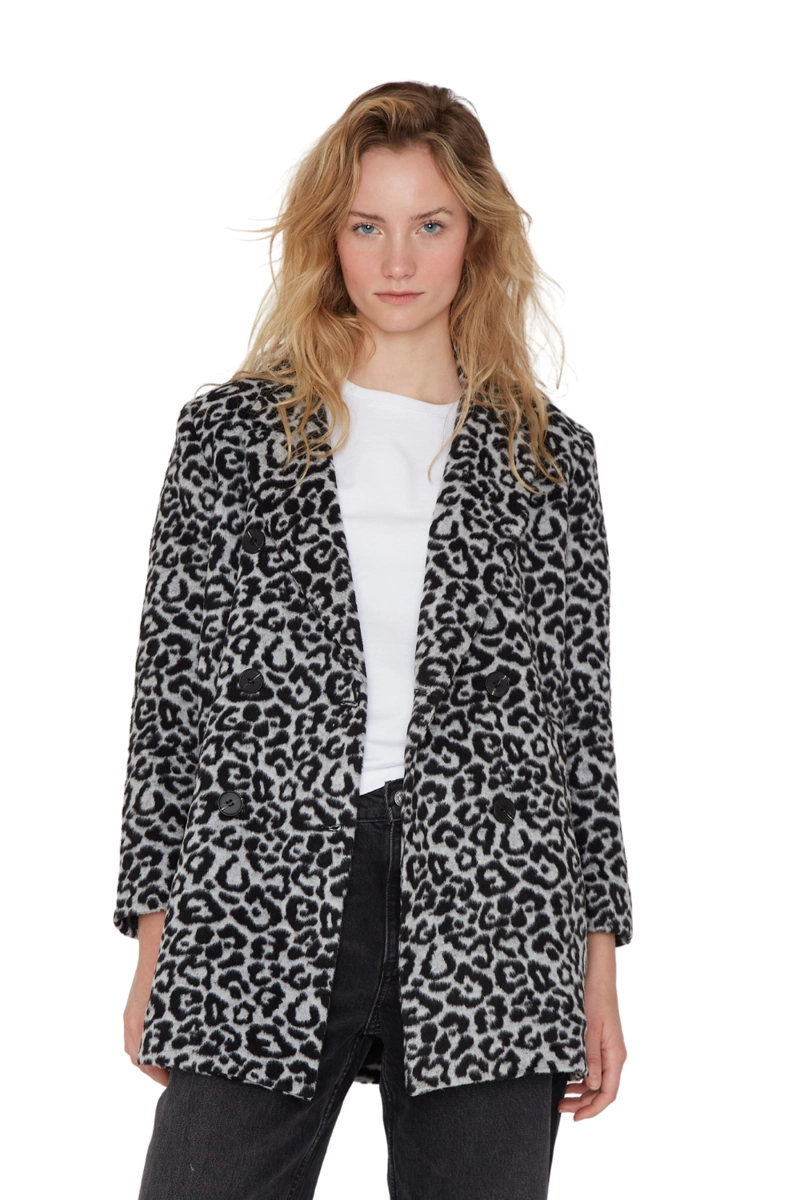 ABRIGO GRACIA ANIMAL PRINT NEGRO JACINTA TIENDA - 3