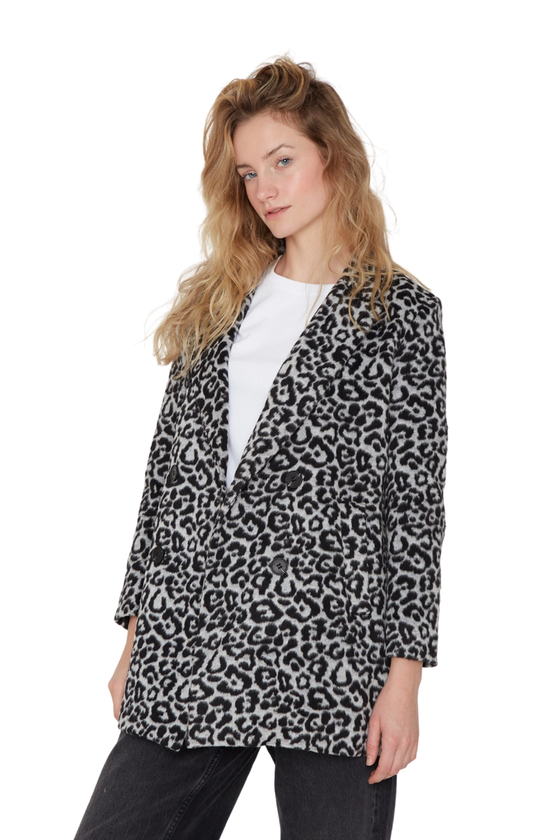 ABRIGO GRACIA ANIMAL PRINT NEGRO JACINTA TIENDA - 4
