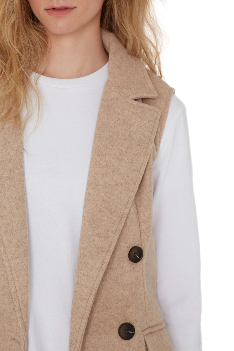 CHAQUETA ROYAL SIN MANGAS CAMEL JACINTA TIENDA - 7