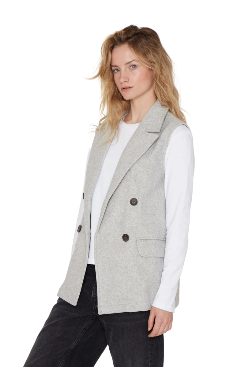 CHAQUETA ROYAL SIN MANGAS GRIS JACINTA TIENDA - 3
