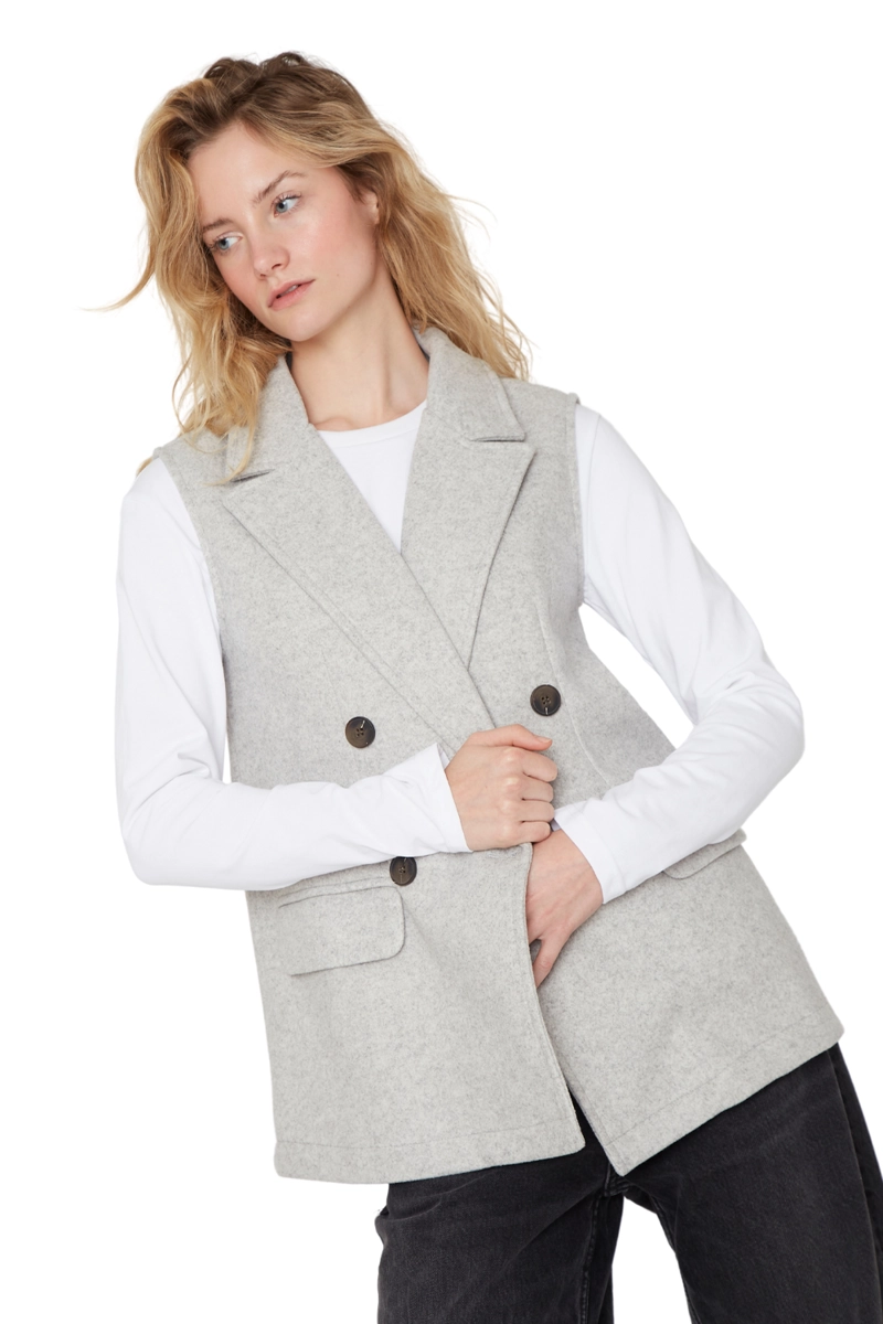 CHAQUETA ROYAL SIN MANGAS GRIS JACINTA TIENDA - 4