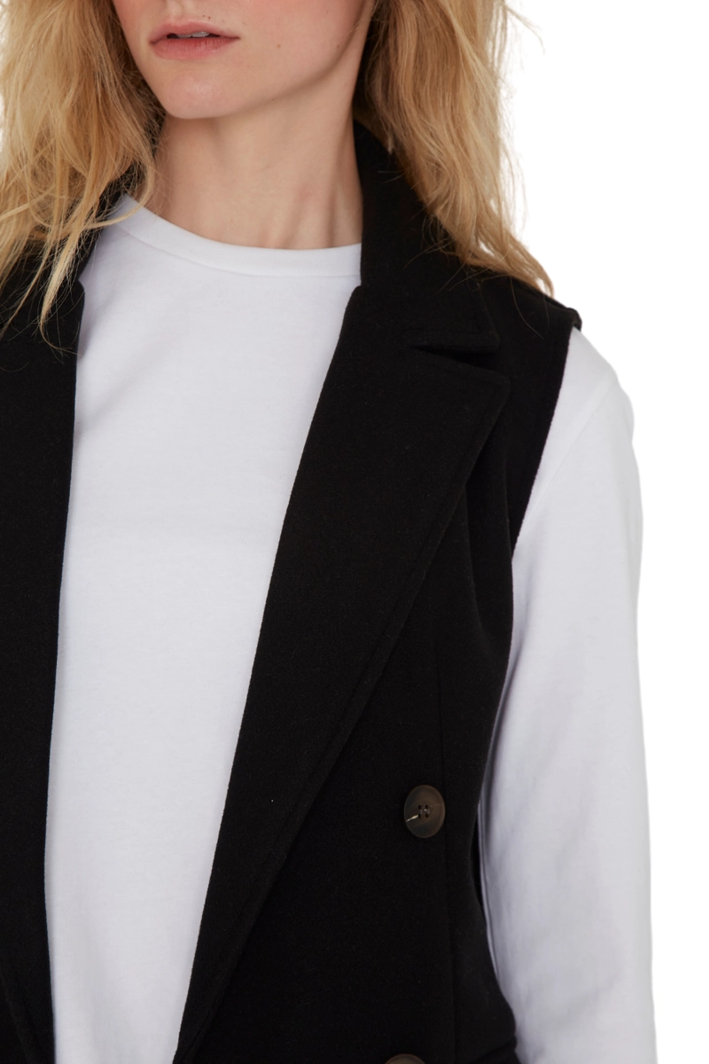 CHAQUETA ROYAL SIN MANGAS EN COLOR NEGRO JACINTA TIENDA - 7