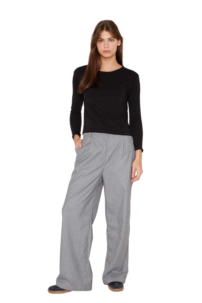 PANTALON PORTER LINEAS GRIS JACINTA TIENDA - 2