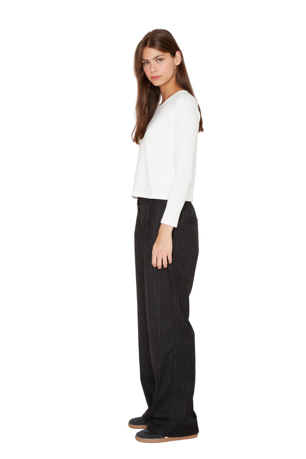 PANTALON PORTER LINEAS NEGRO JACINTA TIENDA - 2