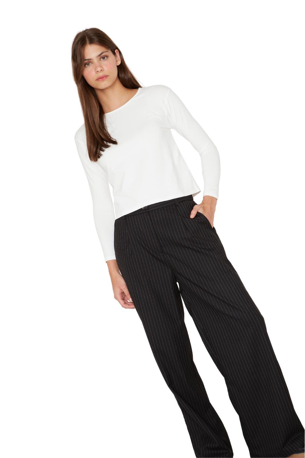 PANTALON PORTER LINEAS NEGRO JACINTA TIENDA - 3