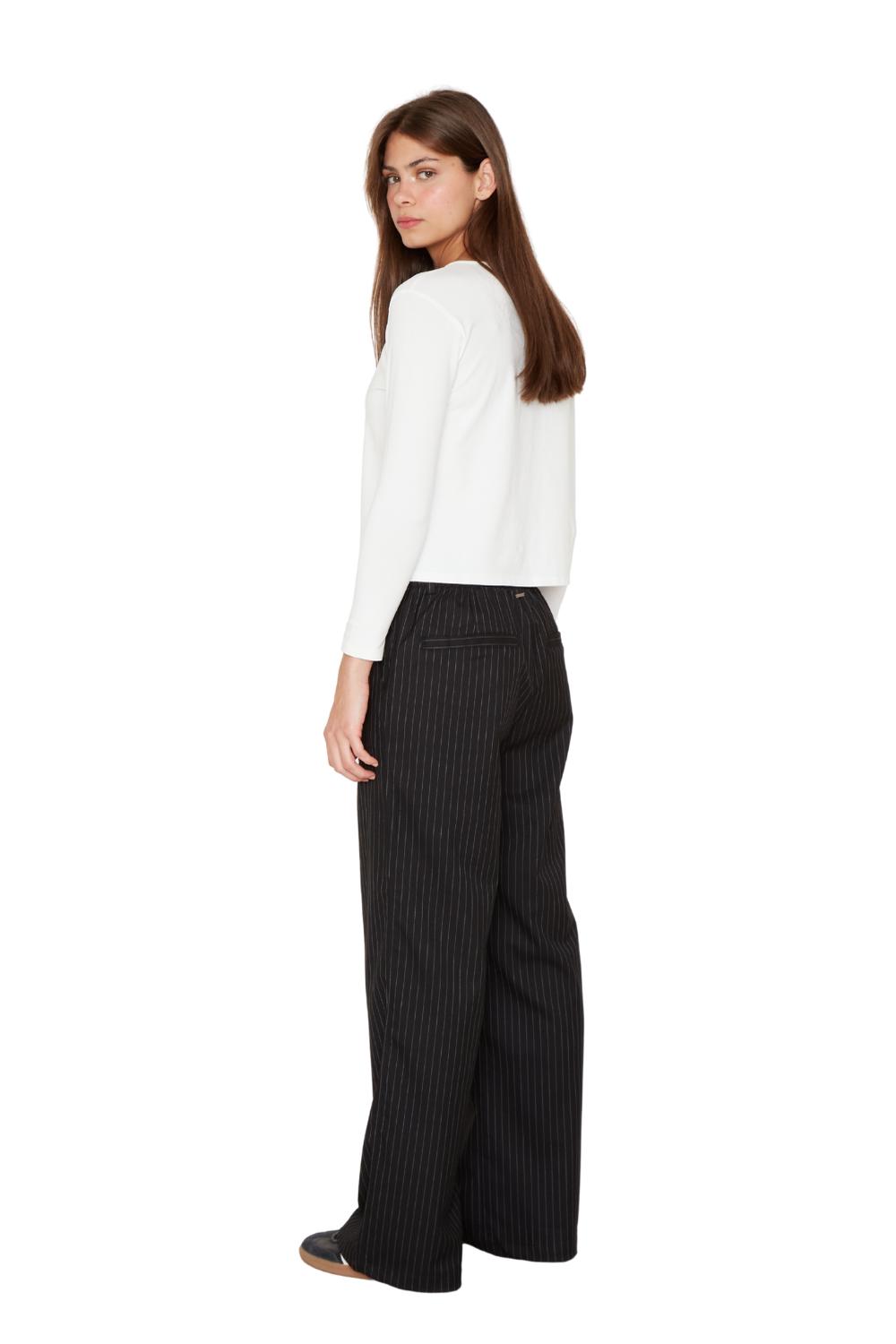 PANTALON PORTER LINEAS NEGRO JACINTA TIENDA - 4