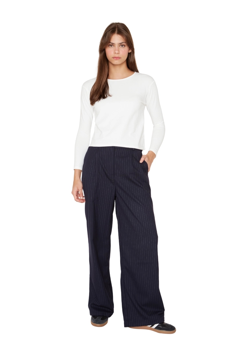 PANTALON PORTER LINEAS AZUL JACINTA TIENDA - 1