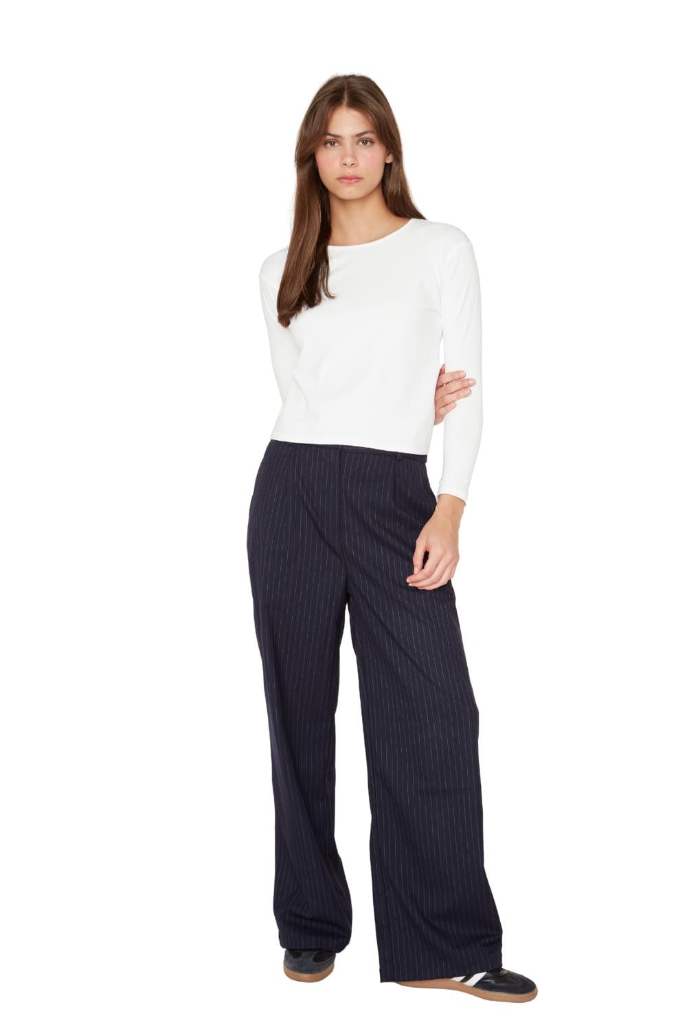 PANTALON PORTER LINEAS AZUL JACINTA TIENDA - 3