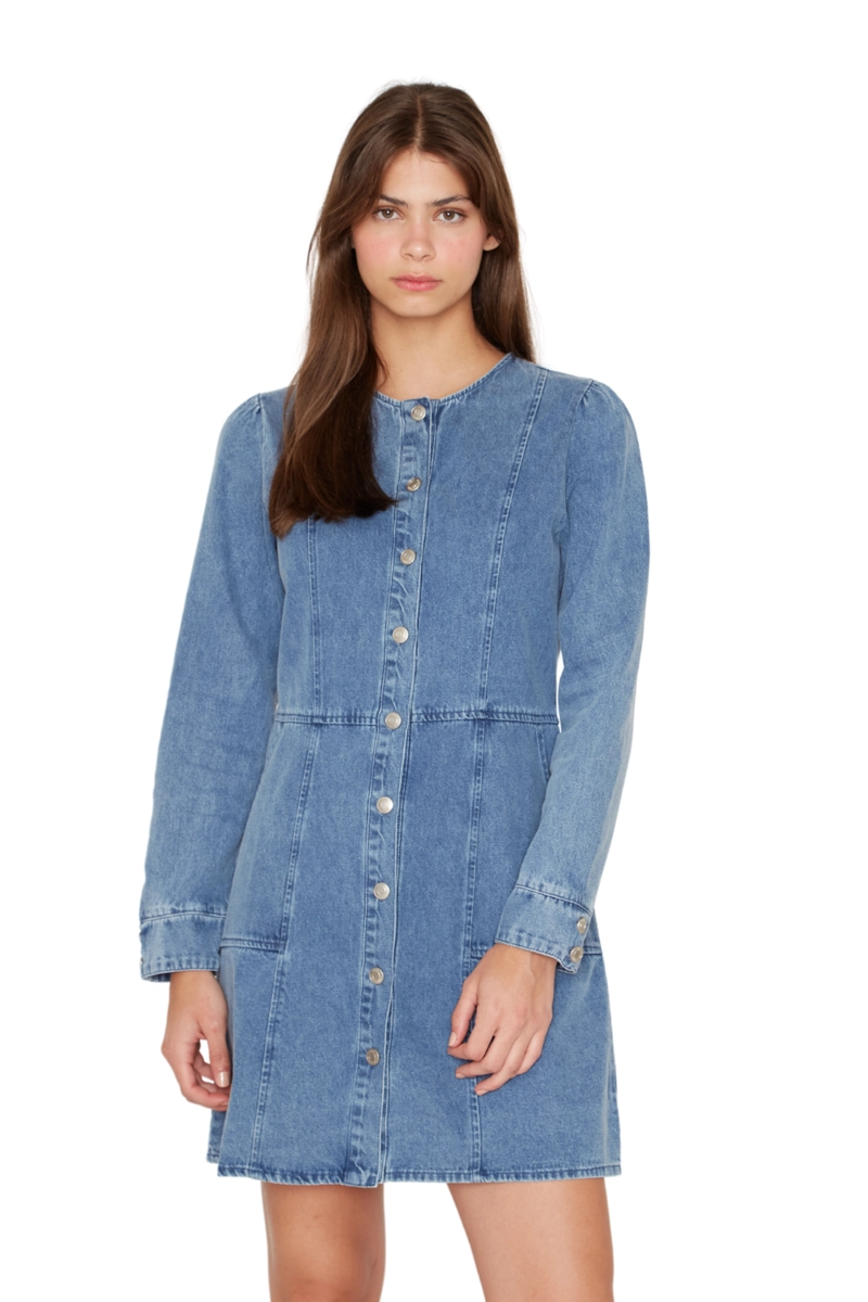 VESTIDO DENIM STONE AZUL JACINTA TIENDA - 1