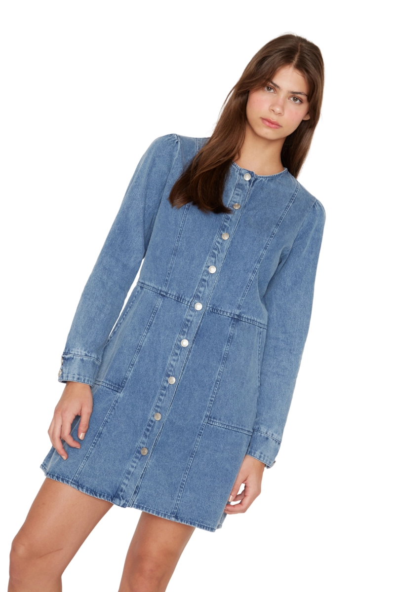 VESTIDO DENIM STONE AZUL JACINTA TIENDA - 2
