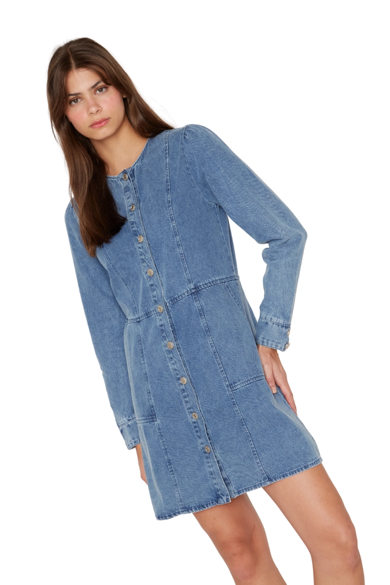 VESTIDO DENIM STONE AZUL JACINTA TIENDA - 3