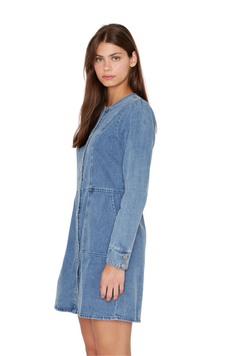 VESTIDO DENIM STONE AZUL JACINTA TIENDA - 4