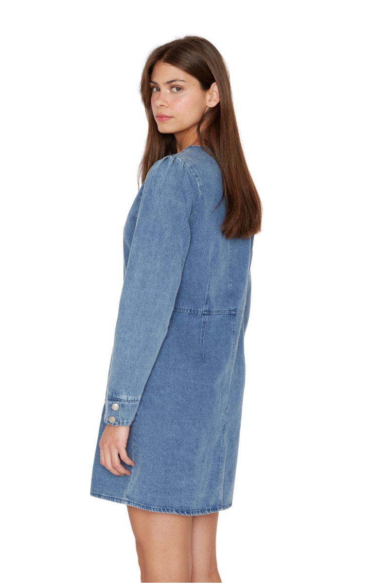 VESTIDO DENIM STONE AZUL JACINTA TIENDA - 5