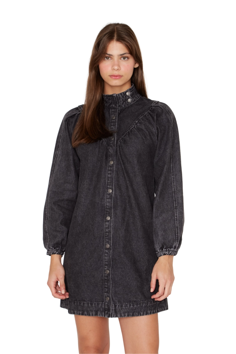 VESTIDO DENIM PORTER NEGRO JACINTA TIENDA - 1