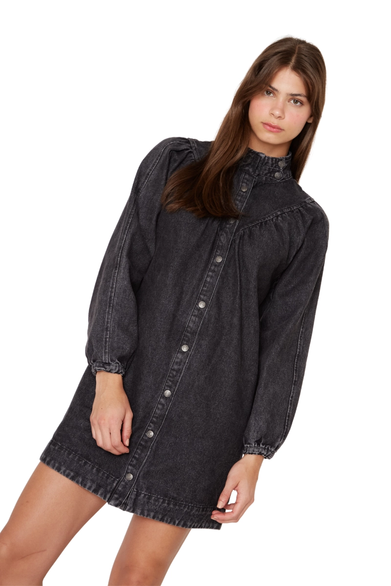 VESTIDO DENIM PORTER NEGRO JACINTA TIENDA - 2