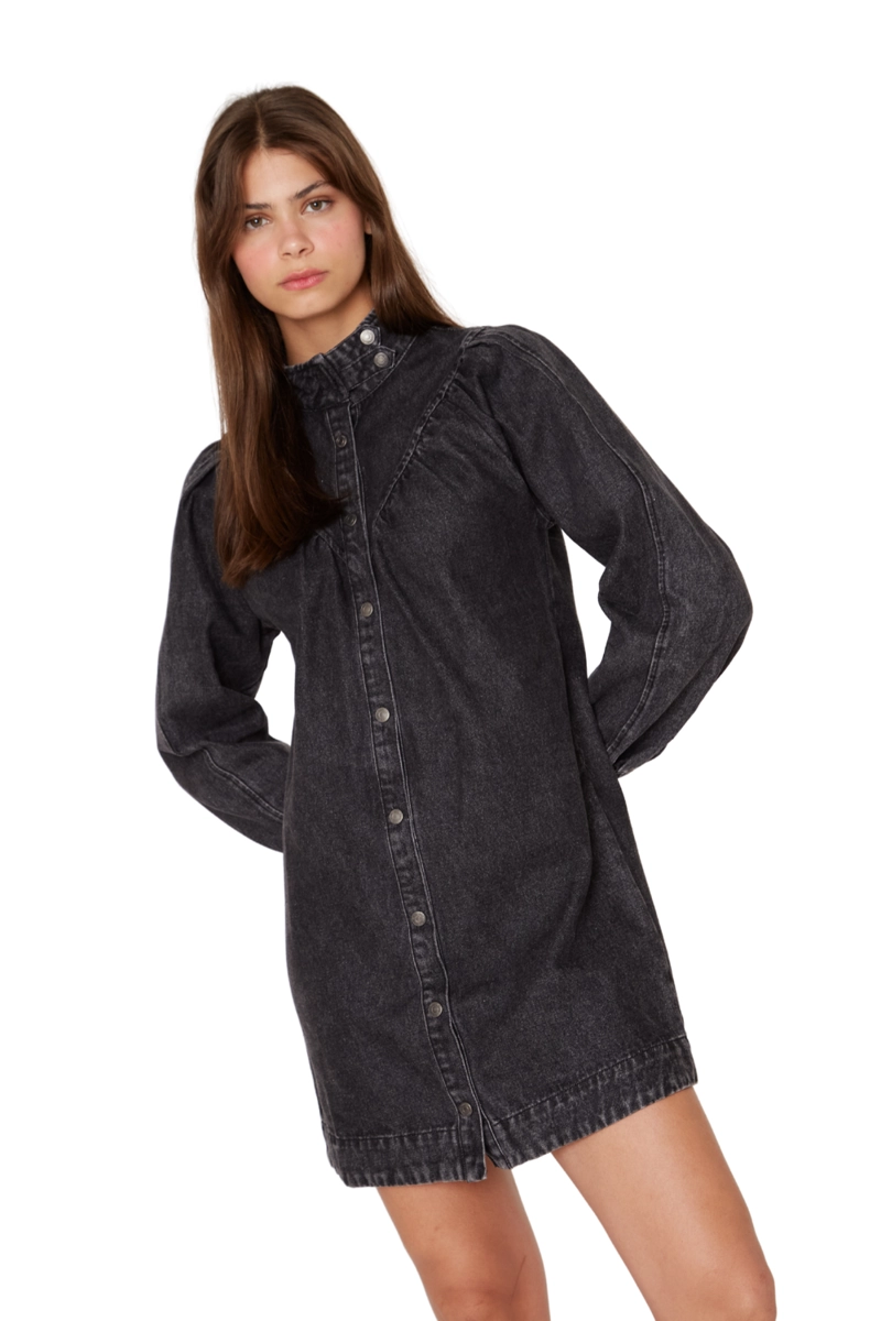 VESTIDO DENIM PORTER NEGRO JACINTA TIENDA - 3