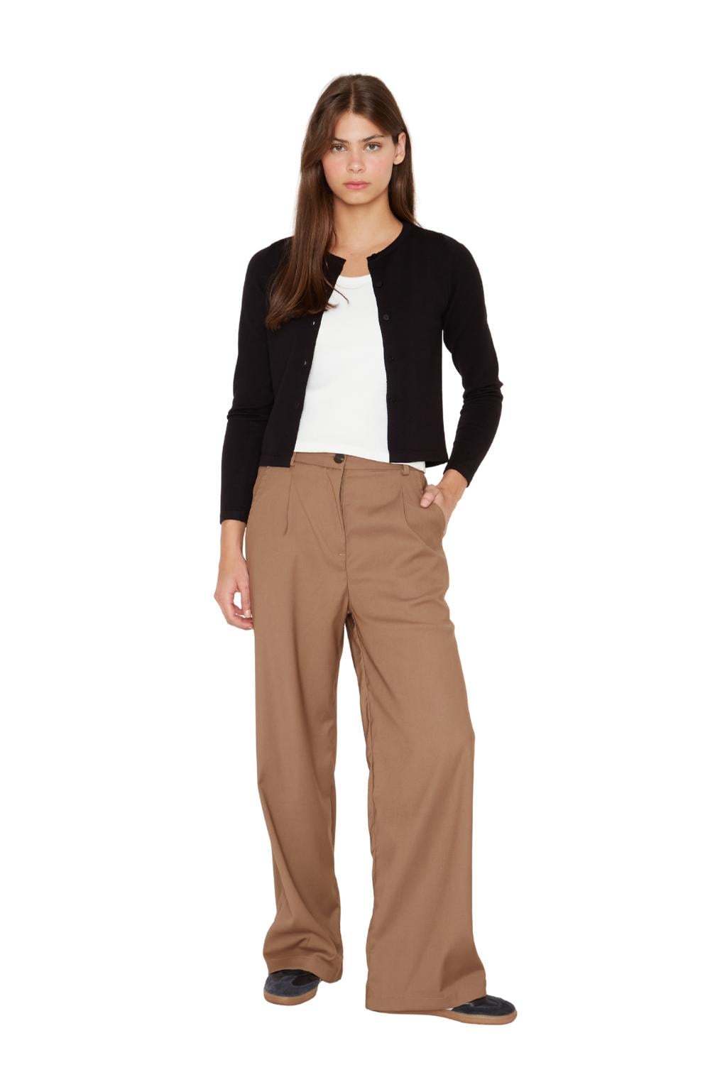 PANTALON POCKETS CAFE  JACINTA TIENDA - 1
