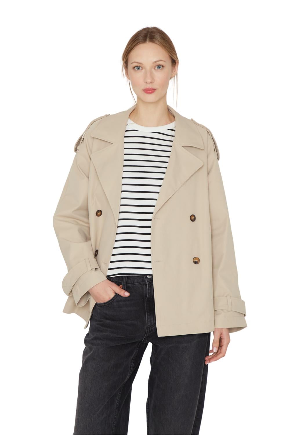 TRENCH COAT STONE CRUDO JACINTA TIENDA - 1