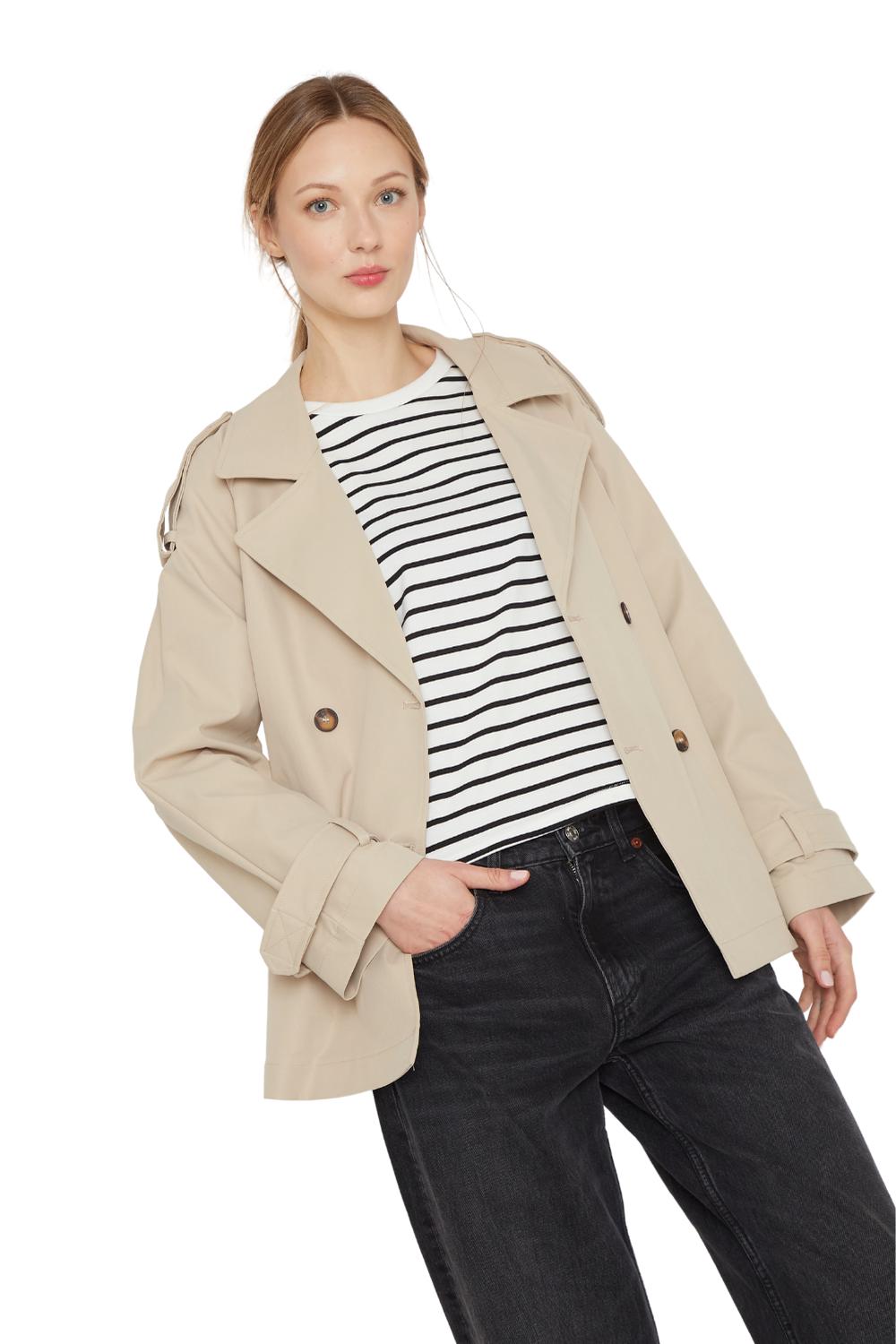 TRENCH COAT STONE CRUDO JACINTA TIENDA - 4