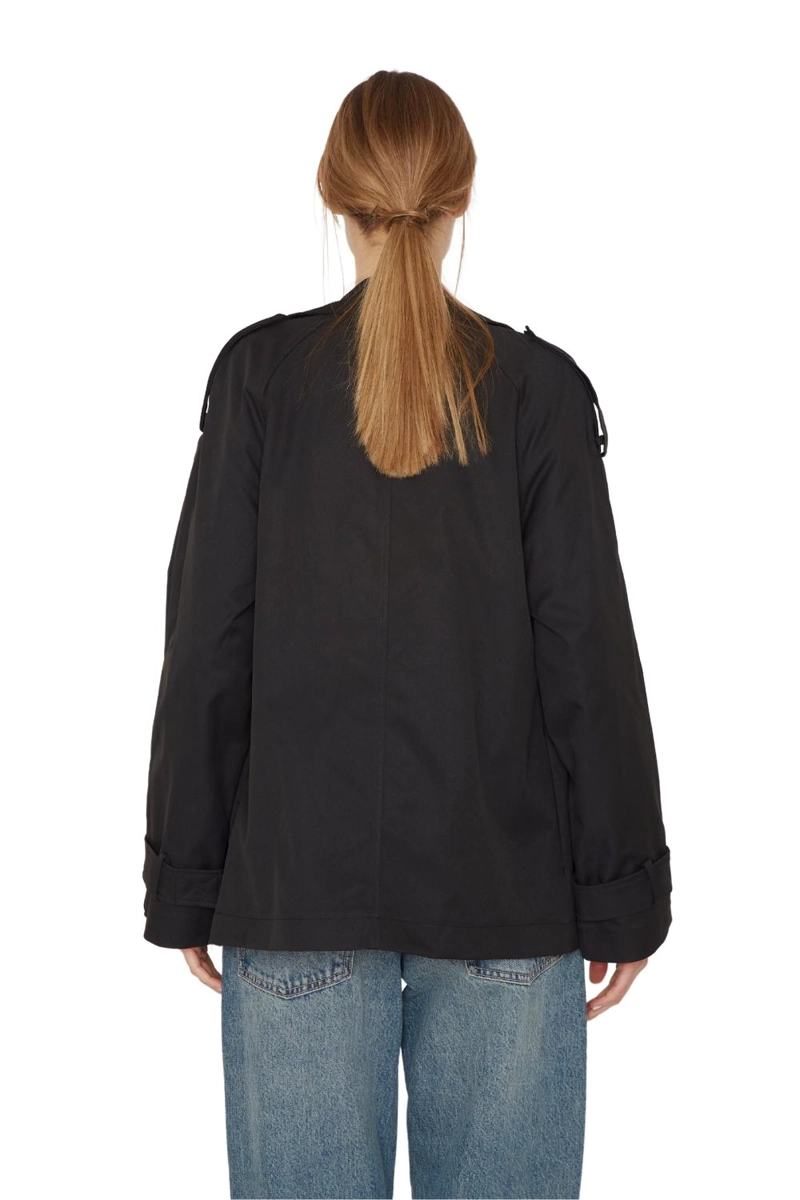 TRENCH COAT STONE NEGRO JACINTA TIENDA - 6