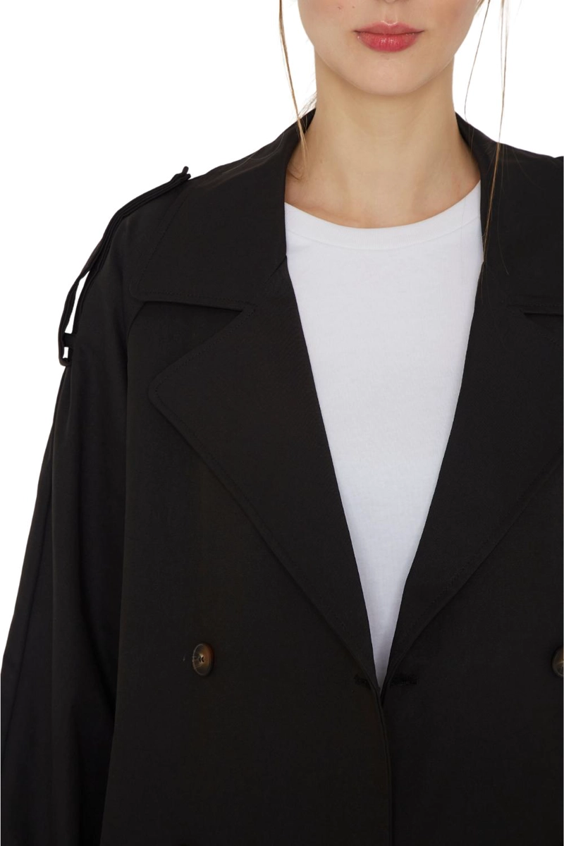 TRENCH COAT STONE NEGRO JACINTA TIENDA - 7