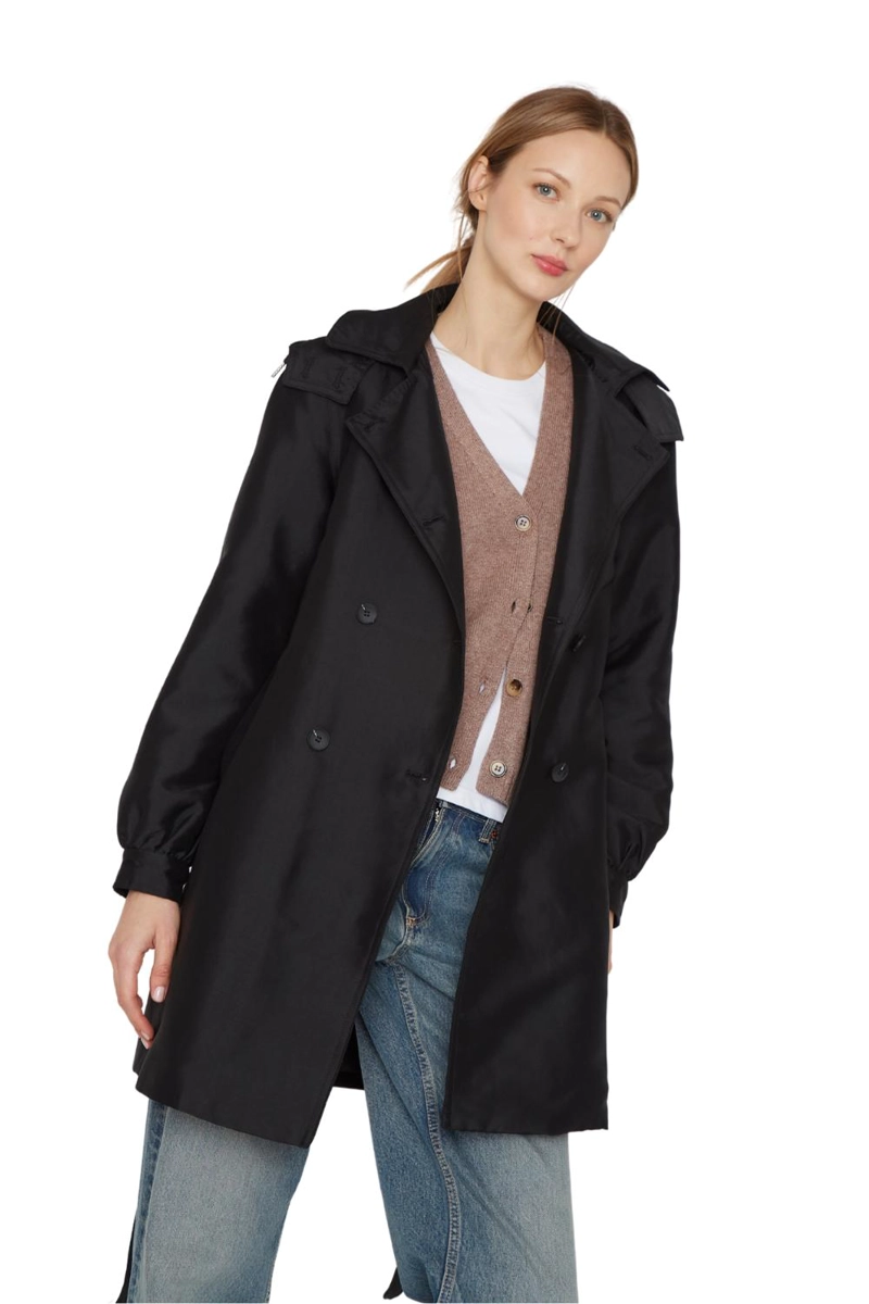 TRENCH COAT ROYAL NEGRO JACINTA TIENDA - 1