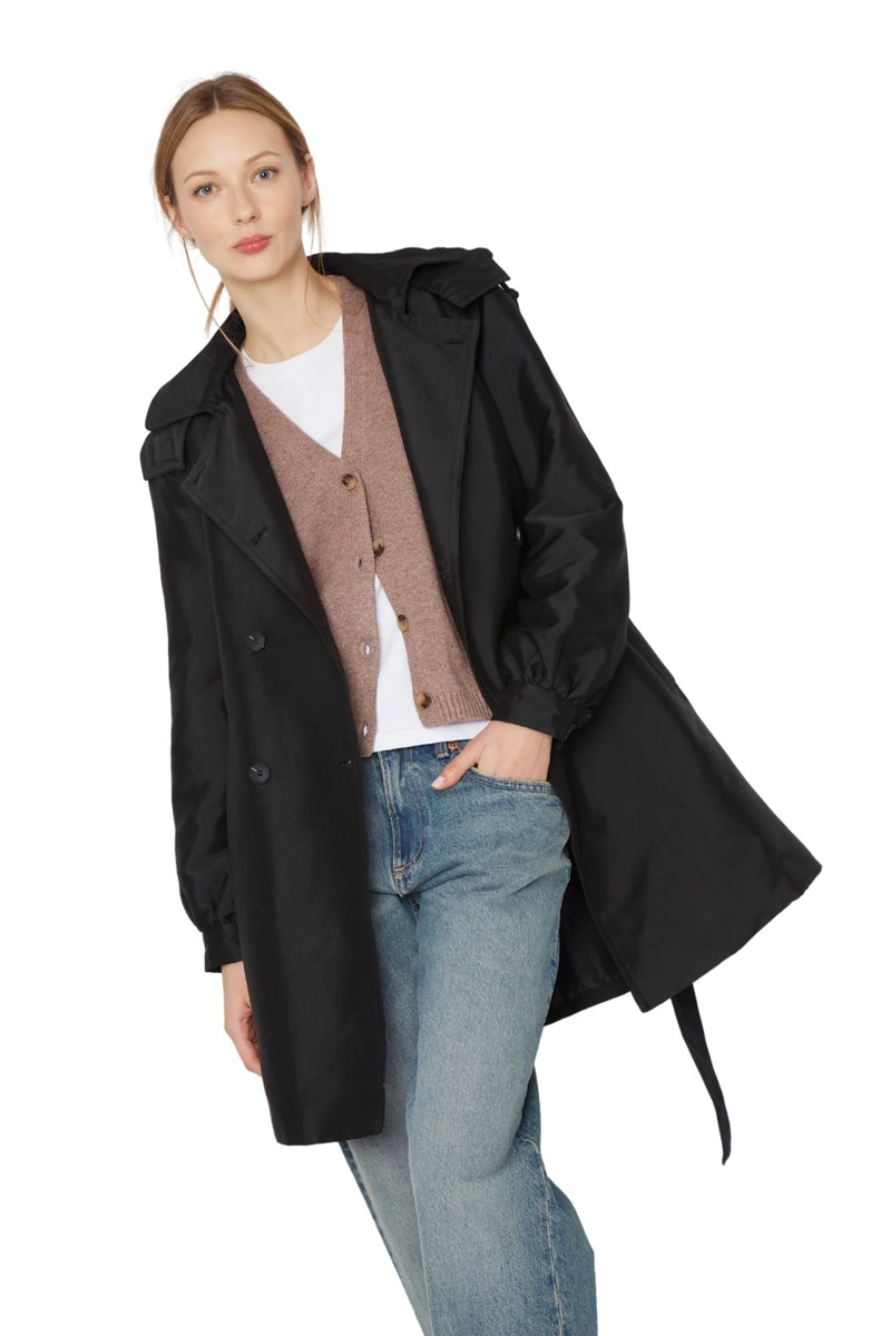 TRENCH COAT ROYAL NEGRO JACINTA TIENDA - 2