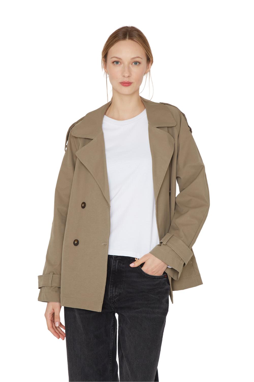 TRENCH COAT STONE VERDE JACINTA TIENDA - 3