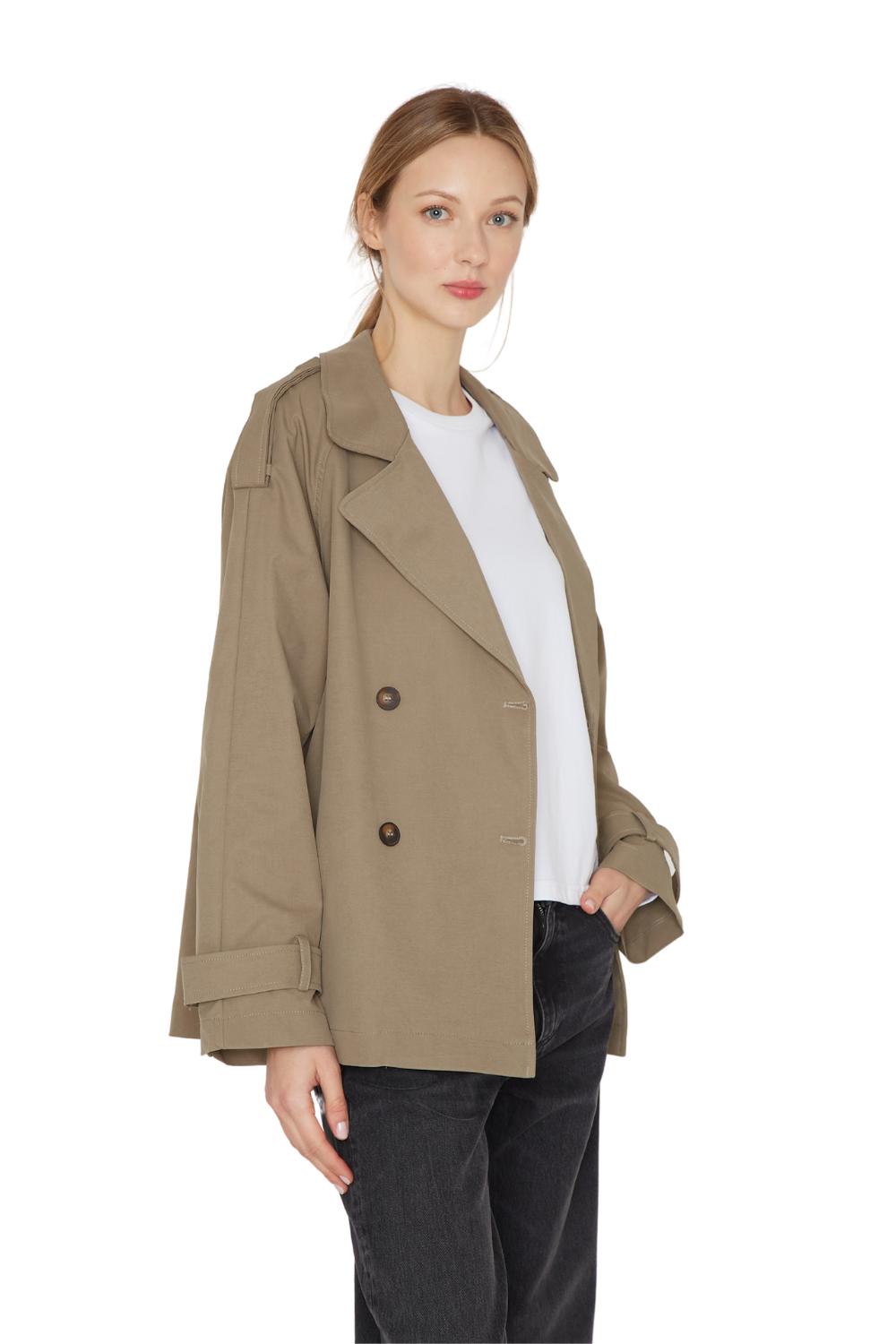 TRENCH COAT STONE VERDE JACINTA TIENDA - 4