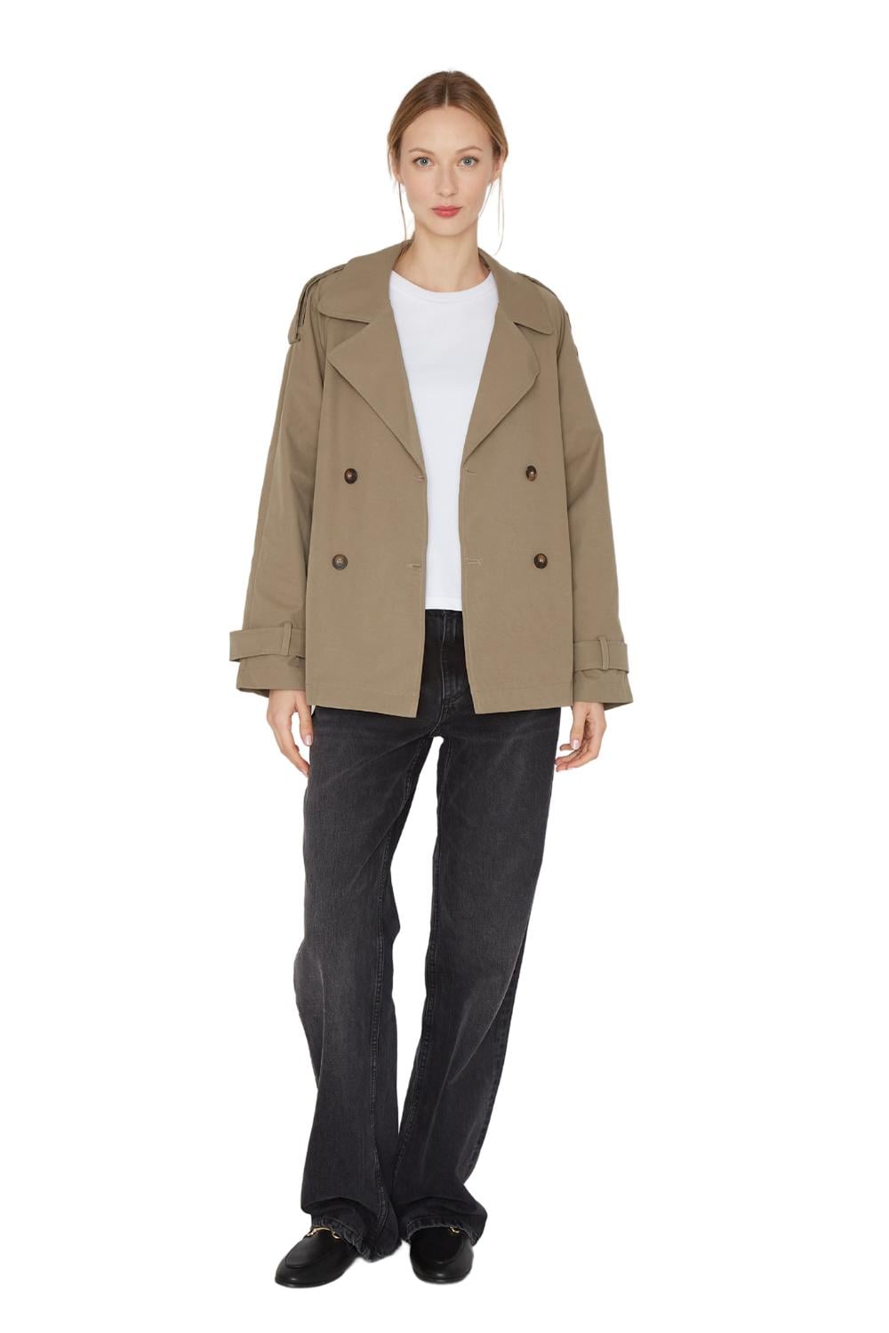 TRENCH COAT STONE VERDE JACINTA TIENDA - 5