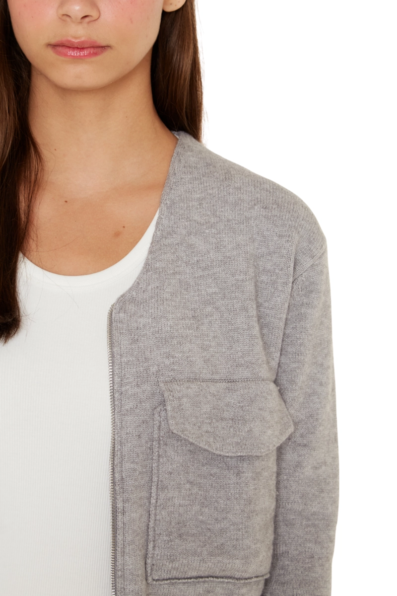 CHALECO CARGO GRIS JACINTA TIENDA - 6