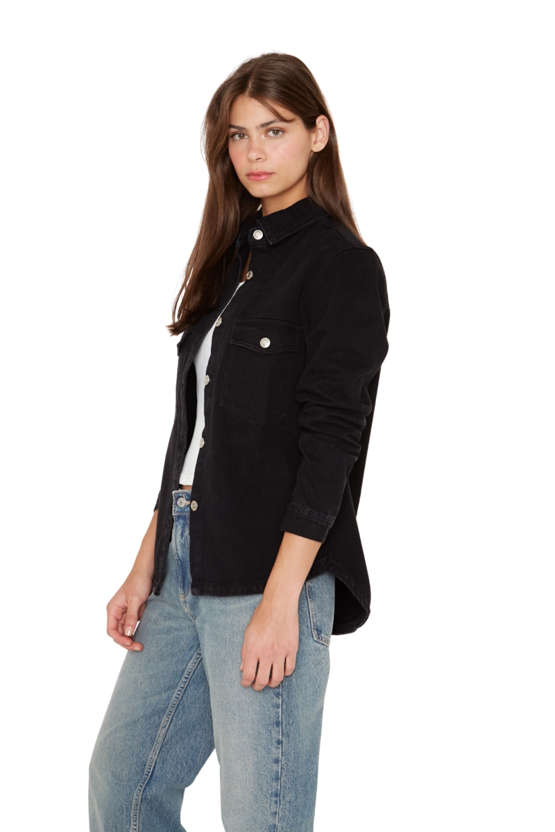 CAMISA PORTER BOLSILLOS EN COLOR NEGRO JACINTA TIENDA - 2
