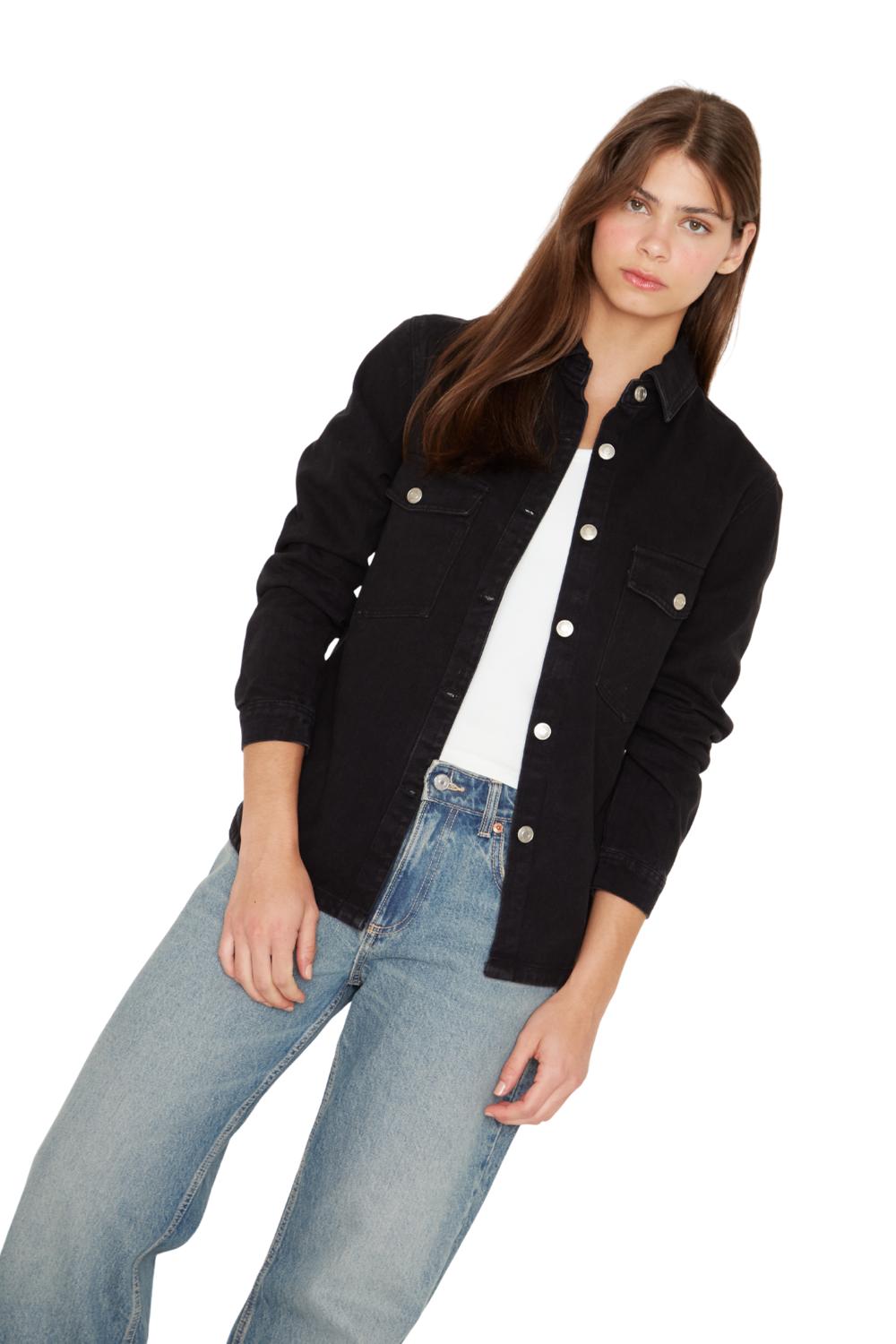 CAMISA PORTER BOLSILLOS EN COLOR NEGRO JACINTA TIENDA - 5