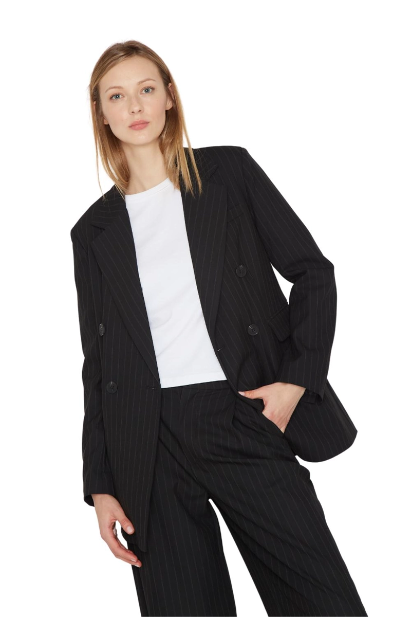 BLAZER BOWEN LINEAS EN COLOR NEGRO JACINTA TIENDA - 1