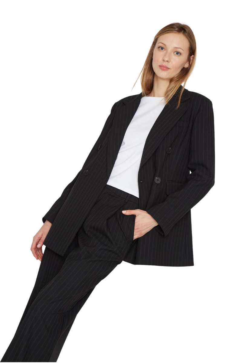 BLAZER BOWEN LINEAS EN COLOR NEGRO JACINTA TIENDA - 3