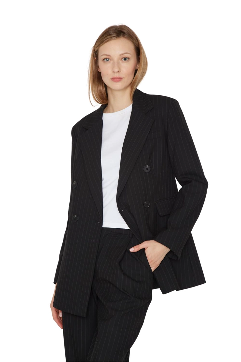 BLAZER BOWEN LINEAS EN COLOR NEGRO JACINTA TIENDA - 8