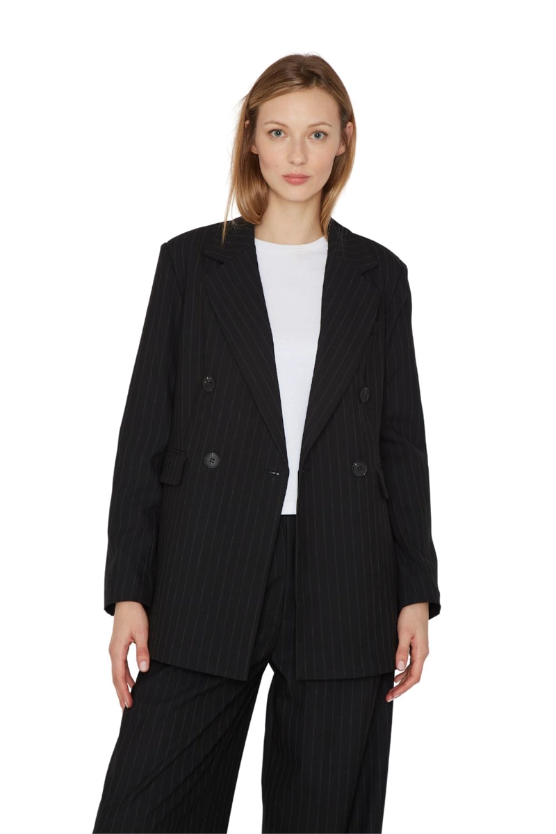 BLAZER BOWEN LINEAS EN COLOR NEGRO JACINTA TIENDA - 9