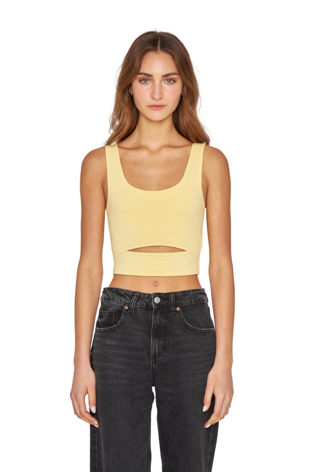 CROPTOP CUT OUT AMARILLO JACINTA TIENDA - 1