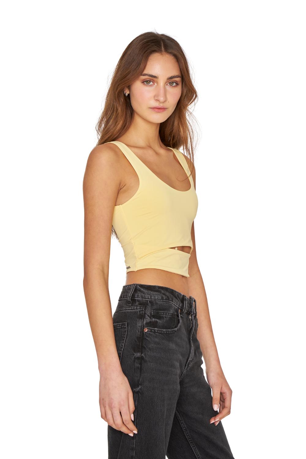 CROPTOP CUT OUT AMARILLO JACINTA TIENDA - 2