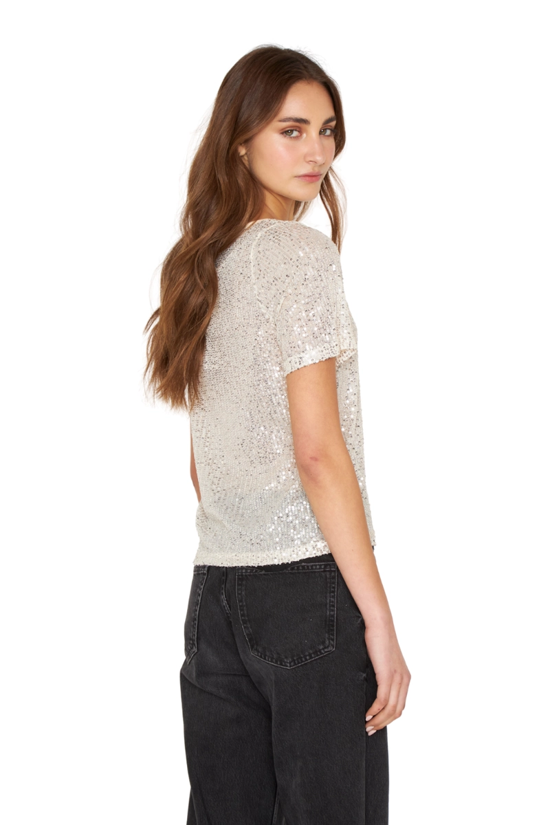 POLERA GLAM MANGA CORTA CRUDO JACINTA TIENDA - 4