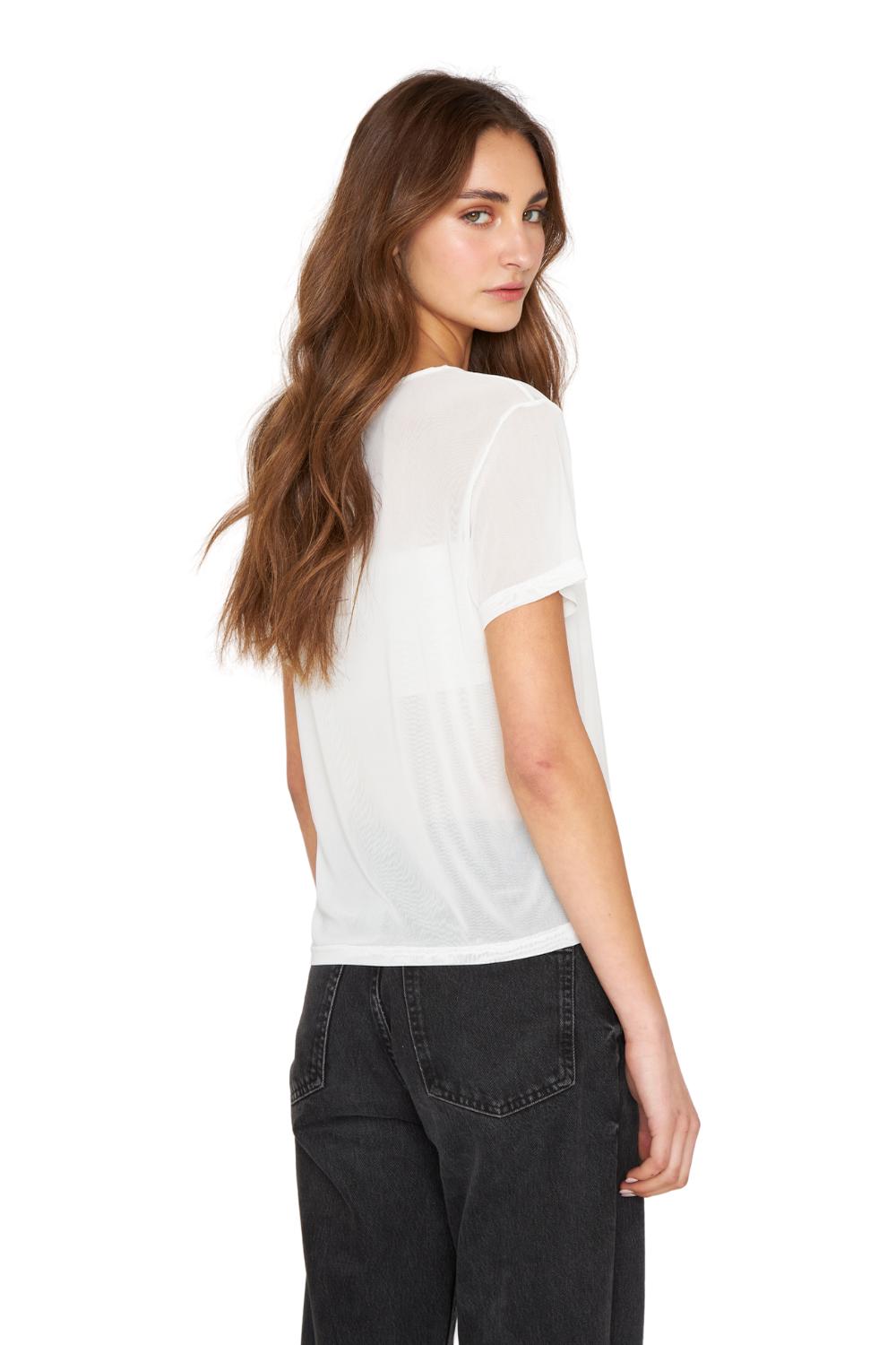 POLERA NET MANGA CORTA BLANCA JACINTA TIENDA - 4