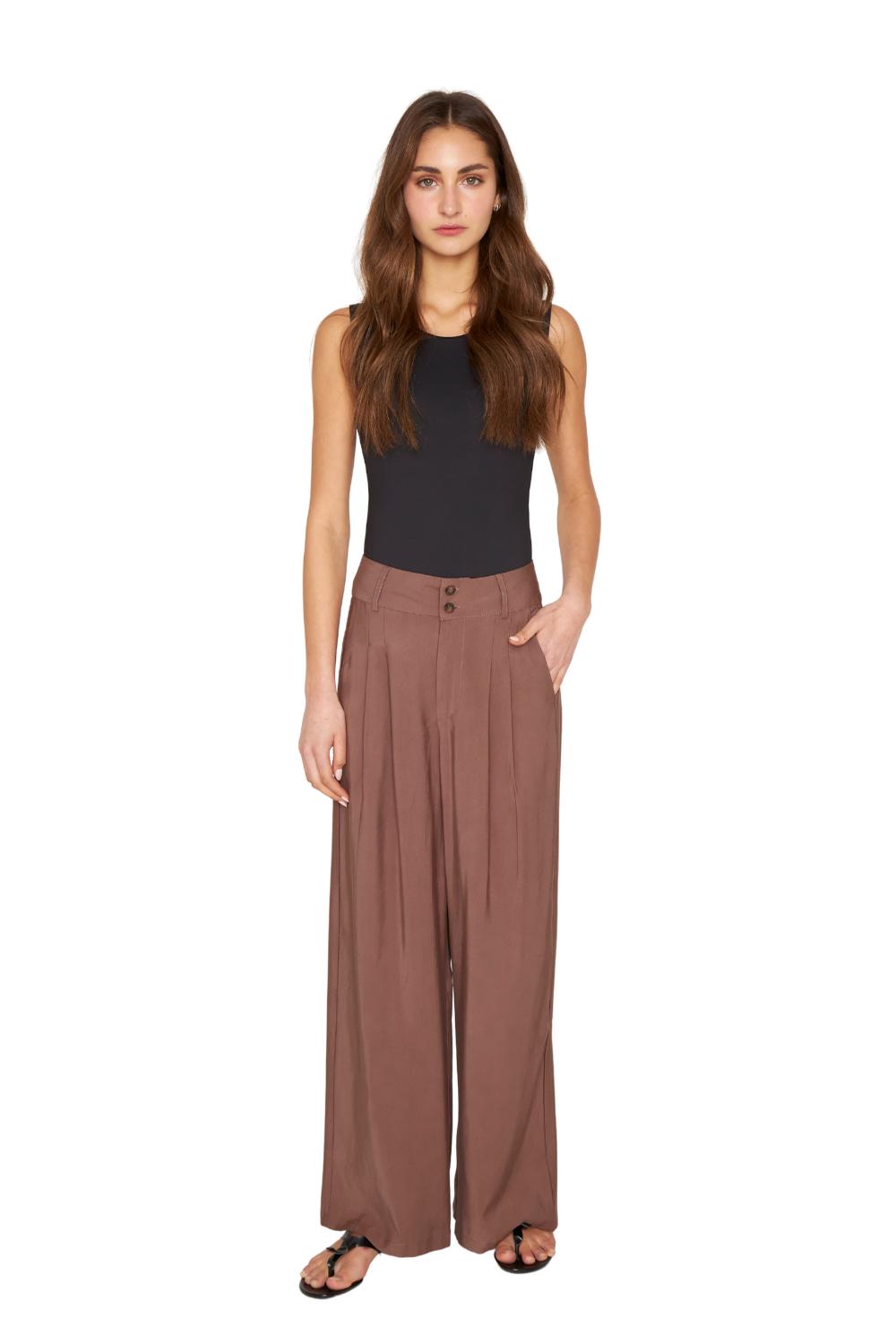 PANTALON LAURA CAFE JACINTA TIENDA - 1