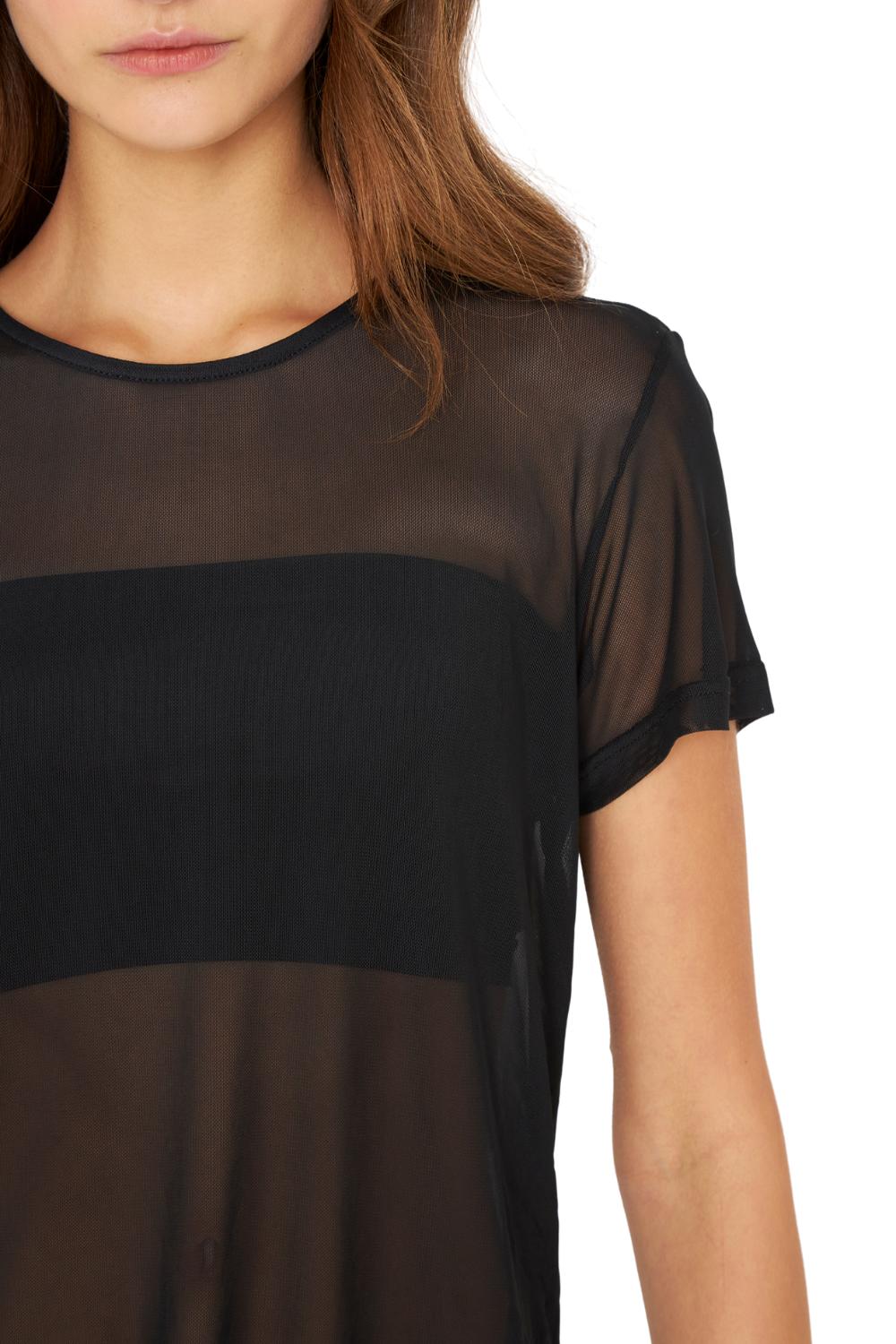 POLERA NET MANGA CORTA NEGRA JACINTA TIENDA - 6
